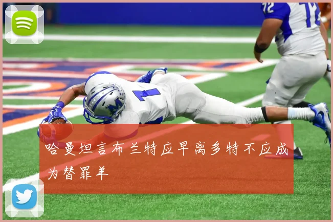 哈曼坦言布兰特应早离多特不应成为替罪羊